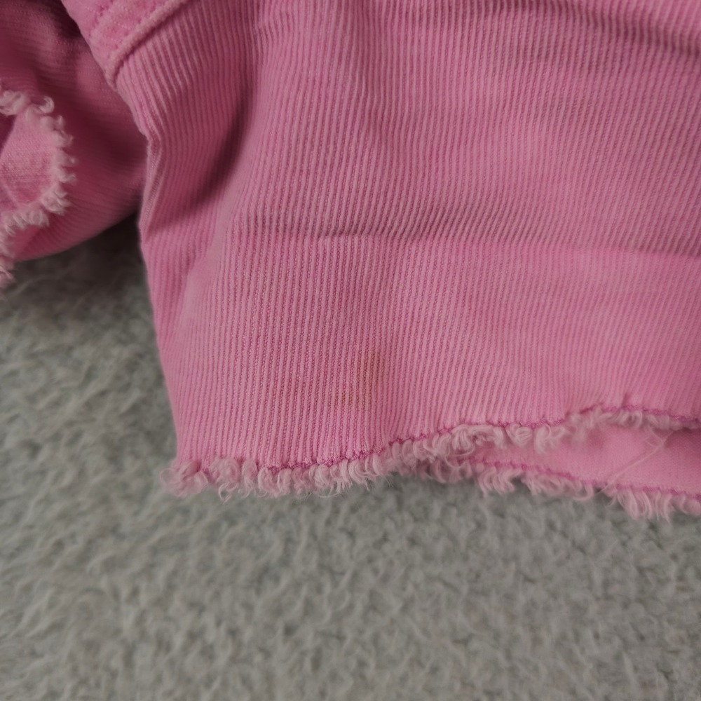 American Eagle Shorts Womens 0 Pink Corduroy Micro Mini Low Rise Cut Off Stretch - Picture 11 of 11